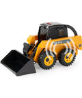Big Farm Skid Steer Set 1 16 Scale Lights And Sounds Construction Toy With Interchangeable Bucket And Forks Includes Barrels Cones