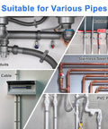 Killer One Inch Pvc Pipe Straps With Two Holes Rock Solid Conduit Clamps And Plastic Pipe Supports In Grey Color Twenty Pack Bundle used on various pipes.