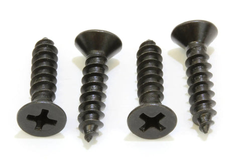 Badass 18-8 Stainless Steel Flat Head Phillips Wood Screws 8 X 3/4 Inch Black Oxide Coated 304 Grade, four screws detail.