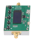 Programmable RF Attenuator Module With 6GHz Range, Digital Attenuation, OLED Display, features visible components and connectors