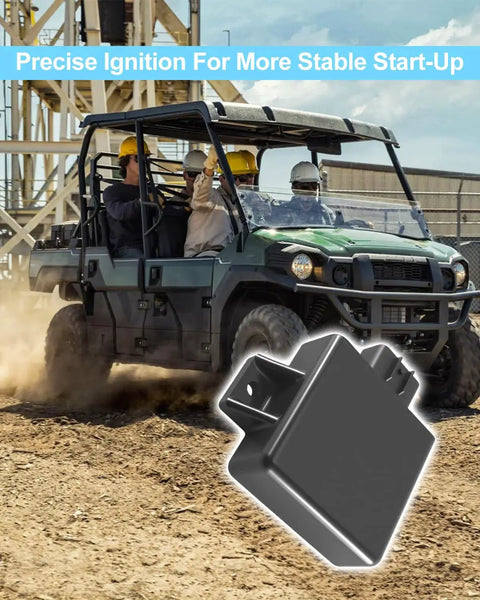 Heavy Duty Ignition Module CDI Box Replacement For John Deere Gator HPX 4X2, shown in rugged outdoor setting with vehicle