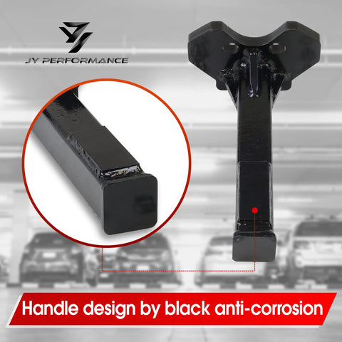 Close-up of black anti-corrosion handle detail from Universal Wheel Bearing And Hub Removal Tool Kit For Cars And Trucks