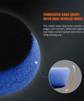 Top Shelf Blue High Cut Foam Buffing Pads To Sweep Nasty Swirls Away From Your Ride Fits Any Random Orbital Polisher with beveled edge and truncated cone shape.