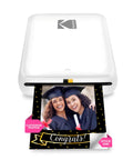 Step Instant Smartphone Photo Printer On The Go Portable Mini Color Wireless Printer printing graduation photo with Zink 2x3 sticky back paper.
