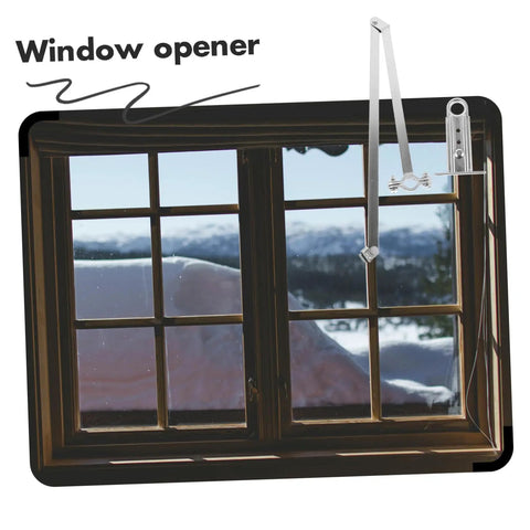 Automatic Window Opener Hand Crank Operator For Greenhouse And Home Ventilation Airflow Control No Hassle Install Mechanism With Curved Arm Bracket And Easy Fit