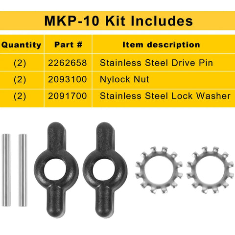 Six Pack MKP 10 Prop And Nut Kit B For Half Inch Prop Shafts Fits Four Inch Diameter Trolling Motors Includes items displayed