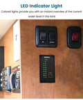 RV Water Tank Level Monitor With LED Indicator, Easy Panel Kit for motorhome and caravan, showing real time fresh water level readout
