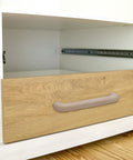 Beech Wood Drawer Pulls Unfinished Cabinet Handles For Kitchen Cupboards Dresser Wardrobes And Closets installed on drawer
