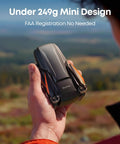 Person holding F7MINI 4K RC Drone With 1080P Screen 20000ft Transmission 64Min Flight 3 Axis Gimbal, showing compact size.