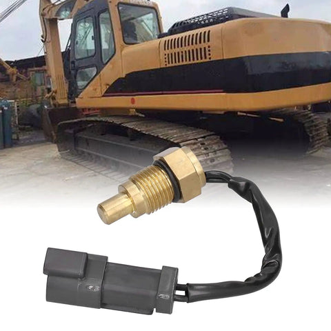 Tough As Nails Water Temperature Sensor For Excavators - High Performance Replacement Part For CAT E320C - Steel Shell And Nylon Wire, Weather Ready, Easy Install, 1 Unit brass sensor with connector shown