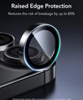Beefed Up Camera Lens Protector for iPhone 17 16 16 Plus, Ultra Tough HD Tempered Glass, raised edge for impact resistance