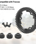 Heavy Duty Hardened Steel Spur Gear Set 46T 1 Mod With 18T 20T 22T Pinions For Traxxas RC Cars includes screws, main spur, and pinions