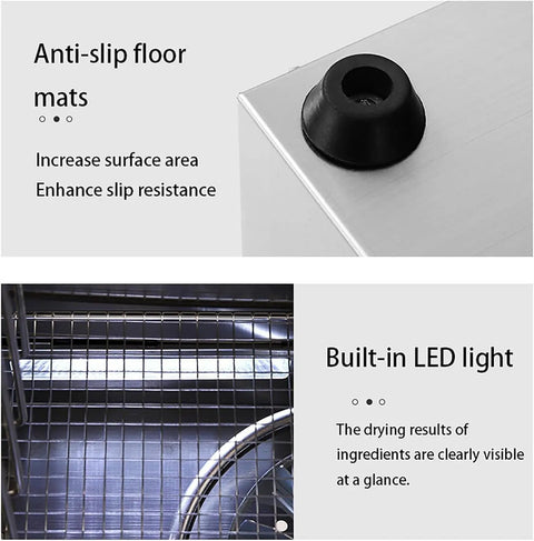 Anti-slip floor mats of Commercial Freeze Dryer And Electric Food Dehydrator for Fruits Vegetables Meat and Seafood, with built-in LED light.