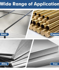 Image showing Steel, Copper, Alloy, and Iron materials showcasing the Heavy Duty Tungsten Carbide Hole Saw Kit With Stainless Steel Shank.