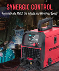 3 In 1 Flux Core Mig Welder 140A Portable 110V Inverter With Mig Lift Tig And Stick Welding Synergic Control LED Display