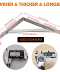 Dimensions and measurement details of Heavy Duty Beefy Stainless Steel Shelf Brackets 16 By 12 Inches Max Load 550 Lb