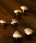 Mid Century Pebble Brass Cabinet Handles And Irregular Knobs Set For Wardrobes Dressers And Shoe Cabinets In Chrome Finish