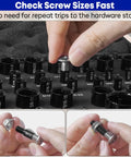 47 Piece Thread Checker Set For Nut And Bolt Threads Box Gauge for Standard and Metric Sizing 25 Inch and 22 Metric Handy