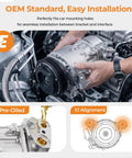 Straight Shot AC Compressor With Clutch Fits Chevrolet Silverado 1500 GMC Sierra 1500, installing the unit in an engine bay.