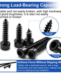 430 Piece No Sweat M3 Hex Socket Self Tapping Screws Assortment Kit In Black Carbon Steel With Allen Keys for secure fastening.