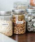 Top Tier Thermal Label Maker Tape 12mm By 40mm Legit Strong Grip White Refill Rolls 160 Labels Each Roll on food jars.