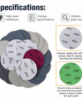 Grab These 24 Inch Round Sanding Discs For Drill With Multi Grit Set From Coarse To Ultra Smooth Finish showing various grit types and sizes.