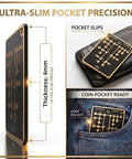 Pocket Morse Code Trainer Pro with LED Audio Telegraph in wallet, fits coin pocket, 4mm slim PCB, for ham radio enthusiasts