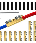 10 Pack 10 To 6 AWG Wire Connector Nut Kit With 80A Brass Terminals Heat Shrink Butt Connectors M5 Screws And Wrench Waterproof Crimpless Wiring Kit For Automotive Marine And Solar Projects displayed with components