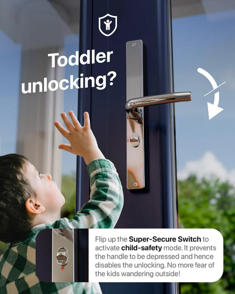 Smart Fingerprint Door Lock With Keypad For Front Door, Childproof Deadbolt To Prevent Escape, IC Card Access, 40 To 90 Mm