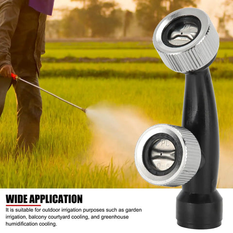DN15 G1/2 Inch Double Tip Nozzle Replacement For Backpack Sprayer Ideal For Garden Backyard Patio And Nursery