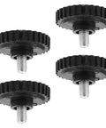 Heavy Duty M8 Screw On Rubber Furniture Levelers Four Pack with solid grip and anti-slip glides for stability.