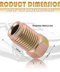 3 By 16 Dope Brake Line Fittings Kit With M10x1.0 Thread Metric Car Brake Line Union Pack Portable 10 Piece Set For Cars SUVs And Motorcycles Replaces Old Parts And Keeps Your Brakes Flowing.