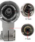 Trimmer Gear Head Gearbox Replacement For Husqvarna 525R Series String Trimmers with thrust plate showing 10 and 7 teeth details