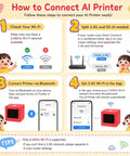 How to connect Totally Dope AI Voice To Image Sticker Maker And Mini Inkless Thermal Printer Kit For Kids via Wi-Fi steps.