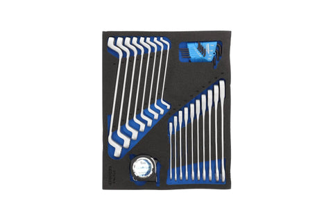 TS-308 Tool Assortment in Check Tool Modules 308-Piece Set showing wrenches in foam inserts