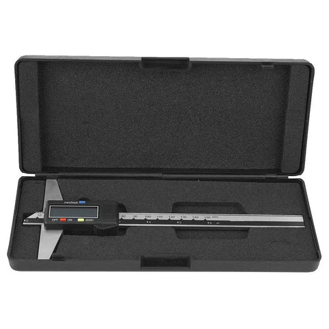 Stainless Steel Digital Depth Gauge Caliper 0-150mm Range with 0.01mm Resolution Vernier Depth Measurement Tool in case
