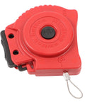 Built Tough Stainless Steel Lockout Tagout Cable Padlock Featuring Auto Retracting Safety Cord For Heavy Duty Machine Shutdown And Crew Protection On The Job Site red retractable safety cord with winding button.
