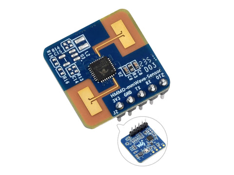 24GHz FMCW MmWave Radar Sensor for real-time human motion detection and micro movement tracking, plug and play with Raspberry Pi Pico.