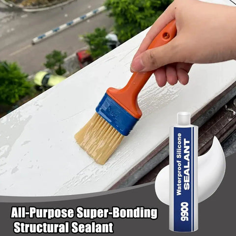 Applying Heavy Duty Waterproof Sealant For Indoors And Outdoors Paintable Quick Dry Bonding Adhesive For Home Repair And Garden Maintenance.