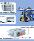 330 Piece 12 In 1 STEM Building Kit With Electric Power Motor For Kids Build Motorized Animals Cranes Race Cars Fans And More A Hands On Learning Toy That Sparks Imagination And Keeps Them Entertained For Hours Of Pure Fun. motor unit with 6 AA battery case and forward/backward switch