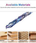 Compression Spiral Router Bit With One-Half Inch Shank Up Down Carbide CNC Bit For Wood Carving, TAC Coating, material examples