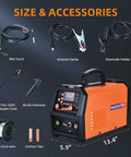 3 In 1 MIG Welder With Dual Voltage 110V 220V Flux Core Gasless MIG Lift TIG Stick Workhorse Portable Inverter Welder With accessories