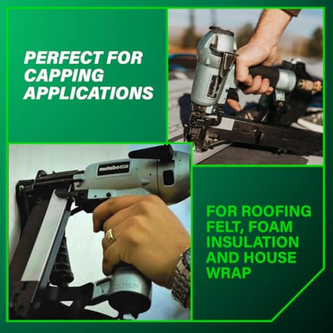 Using Cap Stapler For Roofing Felt Foam Insulation And House Wrap On The Job Ready Lightweight Pneumatic Nailer 18 Gauge
