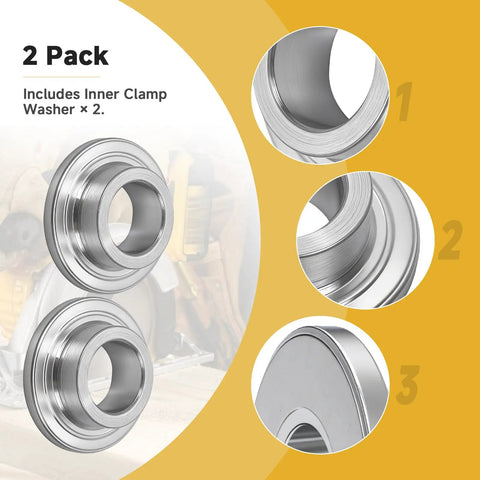 Two Pack Inner Clamp Washer for Circular Saw Blade Clamp Replacement for DeWalt DC300 DC310 DC390 DCS391 DCS392 DCS393 DCS565B