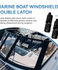 Boat Windshield Double Latch Kit For Marine Doors And Hatches Twist Lock Replacement Nylon Latch Clips Secure Window Mounts