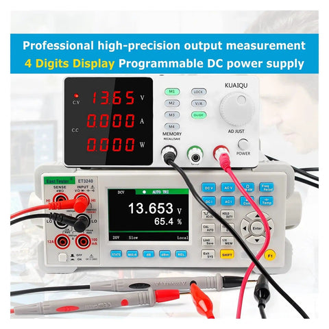 7 Modes 120V 3A Adjustable Bench Power Supply With Digital LCD Display, Fine And Coarse Adjustment Knobs, high precision display