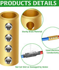 Twelve Pack 6 AWG Wire Connector Nut Kit With Screws And Shrink Tubes for quick wiring connection, 80A capacity underground wire splicing kit