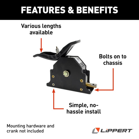 RVs Spare Tire Winch With Offset Cable Black Designed To Match Original Equipment For Quick Bolt On Replacement And Easy Installation On RVs Trucks And Trailers Ideal Spare Tire Access And Durable Construction