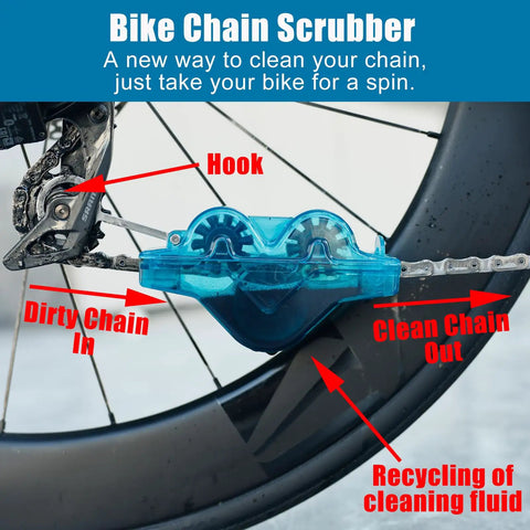 All In One Bike Cleaning Kit With Chain Degreaser, Chain Scrubber, Chain Lube, Gear Floss, Cleaning Brush Set And Pro Grade Towel For Mountain, Road, Ebike And Trail Bikes on bike chain