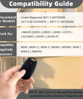 Garage Door Opener Remote For Linear Megacode ACT-31B 318MHz 1 Channel Replacement Remote Control 2 Pack, black handheld remote